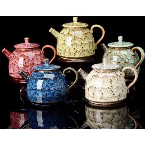 Ceramic Teapot Juice Cups 300ml Multicolor Thicken Protection anti-hot Tea Set Filter Teapot Bar Restaurant Household Articles
