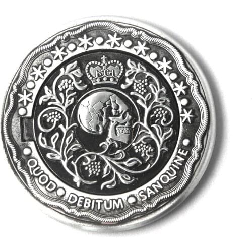 Big Size John Wick Blood Oath Marker Coin Keychain Fashion Retro Carved Pattern Luxury Metal Prop Accessories Collection Gift