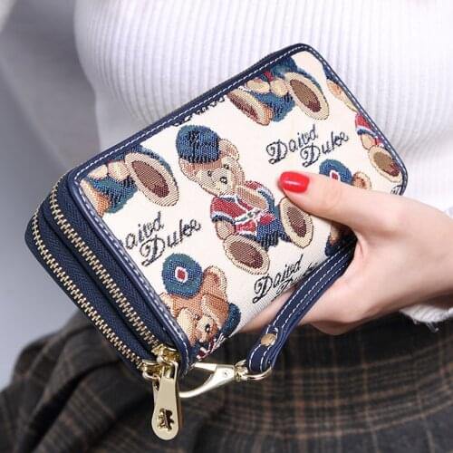 Cartoon Little bear wallets for women pokemon New Fashion purses Womens wallets and purses Large capacity wallet women Hand bag