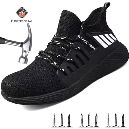 Ultralight Steel Toe Cap Boots Men And Women Safety Work Shoes Breathable Outdoor Work Safety Shoes Large Size 36-48