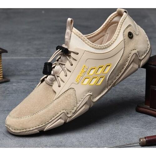 Mens Sneakers Suede Leather Men Loafers Outdoor Fashion Slip on Men Driving Shoes Soft Sapato Masculino Mocassin Homme Shoes