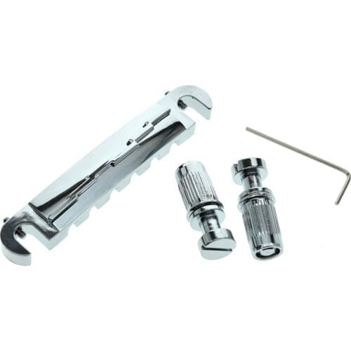 KAISH Chrome Electric Guitar Wraparound Bridge Tailpiece for LP JR