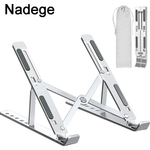 Portable Laptop Stand Aluminium Foldable Notebook Support Laptop Base Macbook Pro Holder Adjustable Bracket Computer Accessories