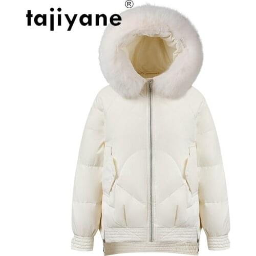 Winter Puffer Jackets Women Real Raccoon Fur Collar Coat Famale Warm Hooded Down Jacket Woman Korean Clothing Veste Femme SQQ261