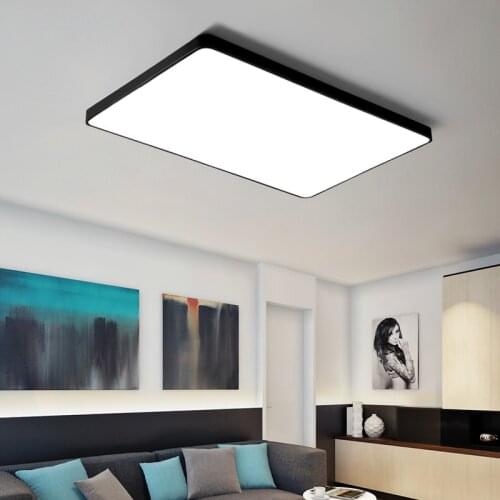 Rectangle Remote control living room bedroom Kitchen modern led ceiling lights luminarias para sala dimming led ceiling lamp