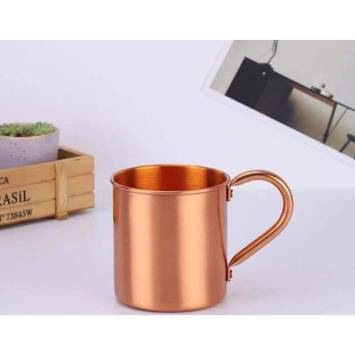 Taza de cobre puro de 16 oz, tazas de cerveza de cobre duraderos, taza de café, taza de leche, coctel de cobre, vaso de whisky