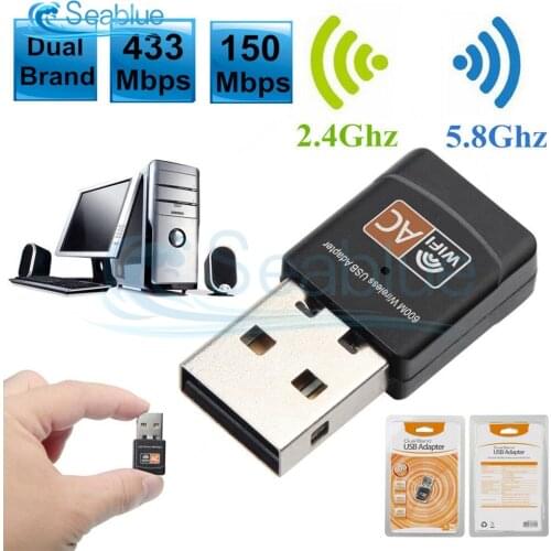 USB WiFi Adapter 2.4GHz 5GHz 600Mbps WiFi Antenna Dual Band 802.11b/n/g/ac Mini Wireless Computer Network Card Receiver
