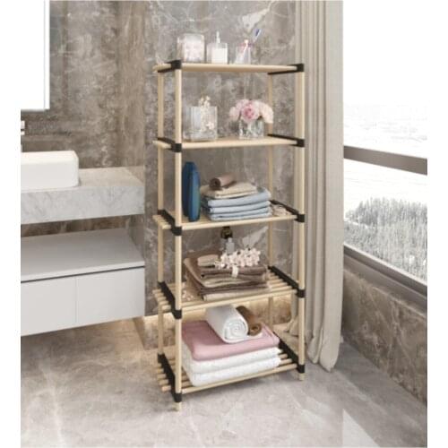 SEOWOOD Wood Modular Functional Organizer Organizer Rack With 5 Shelves Living Room Bathroom Garden Flower Holder Towel Holder
