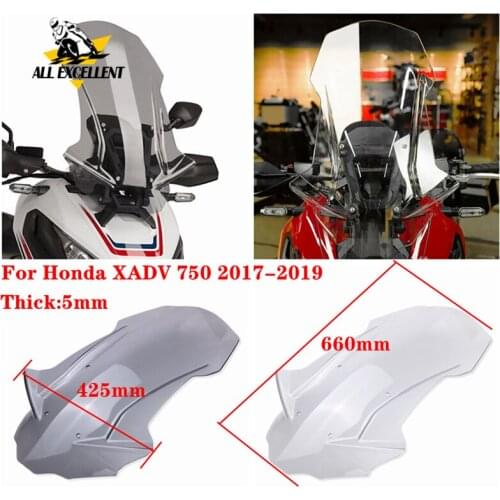 Motorcycle Windshleid For HONDA X-ADV 300 750 1000 Year 2017-2019 Clear Smoke Color Windscreen Wind Deflector XADV750