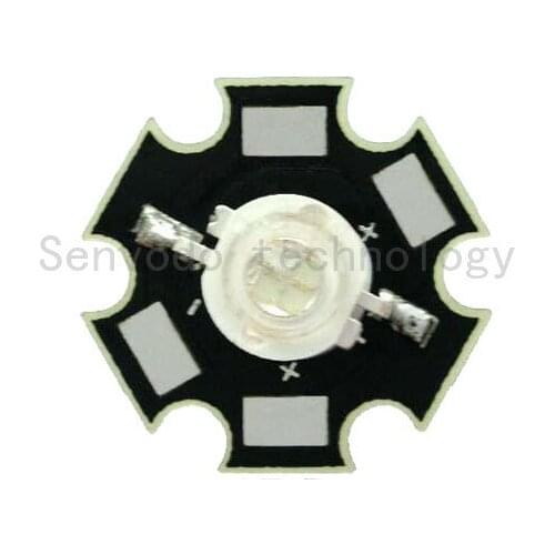 100X High quality 5W UV purple LED 4 chip 365-370nm high power led with 20mm aluminum PCB free shipping