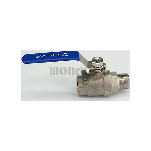 3/4" BSP Female to Male 304 Stainless Steel 2-Piece Ball Valve Full Port water steam 358 PSI