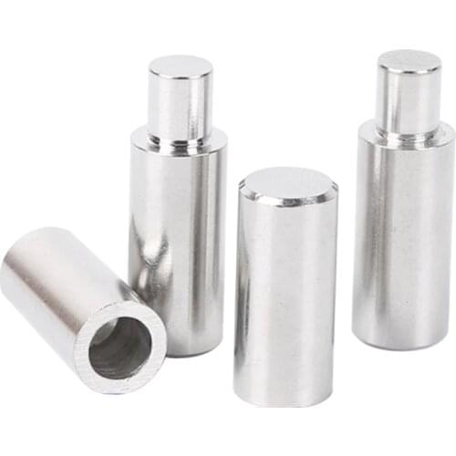 4pcs M6 stainless steel door shaft cylinder hinge detachable welding shaft 360 degree rotation upper and lower gate 33mm long