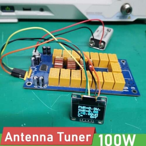 ATU100 Automatic Antenna Tuner 100W N7DDC 1.8-50MHz MINI 7x7 KITS W 0.96“ OLED display FOR shortwave RTL-SDR receiver