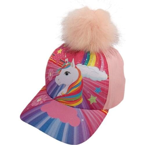 Baby girl cap hat spring summer fashion animal butterfly unicorn baseball cap summer sun truck hat cap for kids children