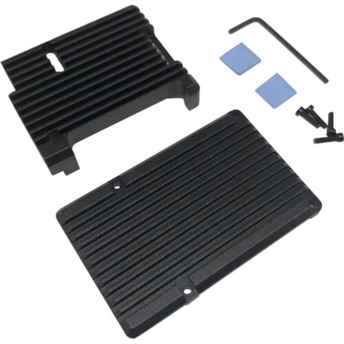 For Raspberry Pi 4/3 Aluminum Case without Dual Cooling Fan Metal Shell Black Enclosure for RPI Raspberry Pi 4B/3B/3B