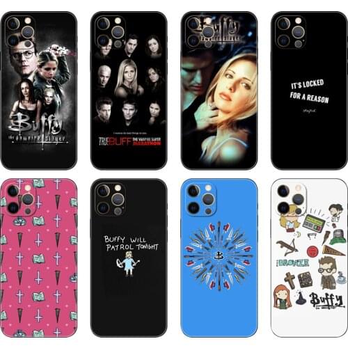 Black tpu case for iphone 5 5s se 2020 6 6s 7 8 plus x 10 XR XS 11 12 mini pro MAX back cover buffy the vampire slayer