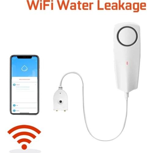 Home Alarm Water Leakage Alarm Independent WIFI Water Leak Sensor Flood Leakage Level Alarm Detector Overflow System