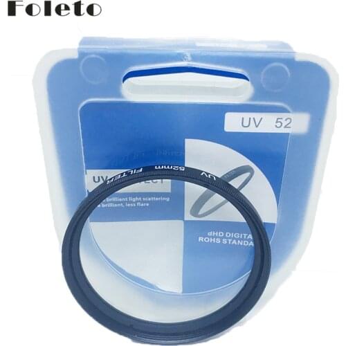 Foleto 52mm UV Filter Slim Ultra-Violet Lens Protector for nikon d3100 d3000 d3200 d5100 d5200 AF-S DX 18-55mm f/3.5-5.6G VR II