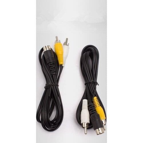 FZQWEG 50 pcs 3Pin For Sega Genesis 2 Audio Video AV Cable Cord RCA Cable for Mega Drive MD 2 Black