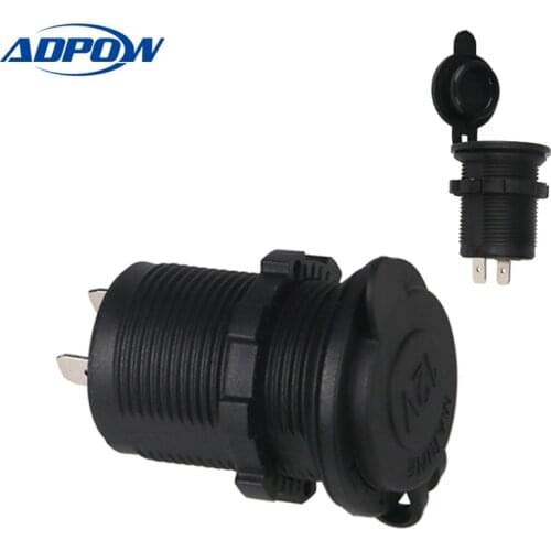 Cigarette Lighter Socket 12V Waterproof Car Boat Motorcycle Cigarette Lighter Sockets Power Plug Outlet