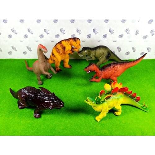 6pcs/lot Toys Dinosaurs Moled Tyrannosaurus Rex Dinosaur Action Figures Childrens Educational Toys Boys Gift