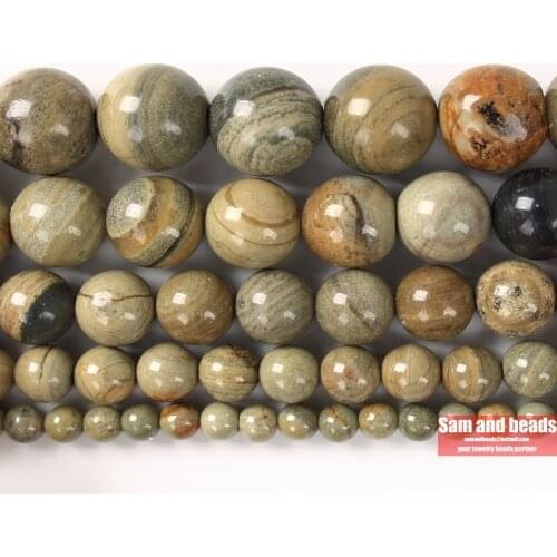Wholesale Natural Stone Beads Silvers Astrophyllite Round Loose Beads For Jewelry Making Bracelet SAB20