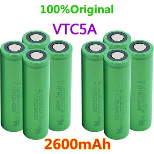 100% High Drain VTC5A 18650 battery Li-ion Lithium Battery high Capacity 2600mAh For Flashlight headlight Sony batteries