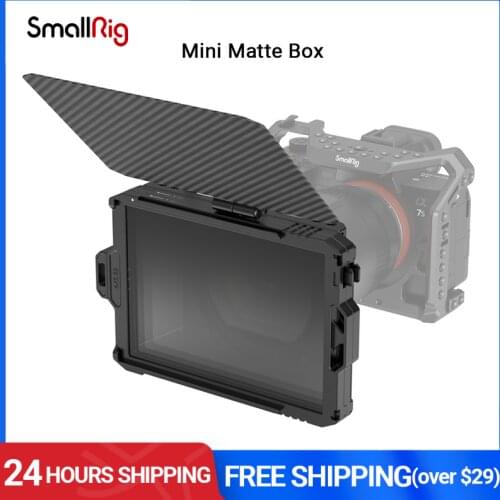 SmallRig Mini Matte Box for Mirrorless DSLR Cameras Compatible with 52mm/55mm/58mm/62mm/67mm/72mm/77mm/82mm/86mm Lens - 3196