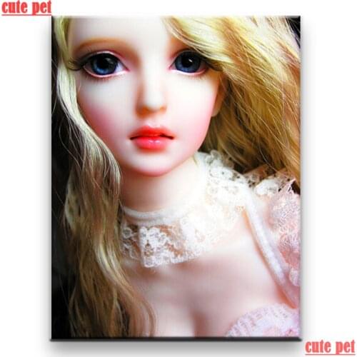 Cute pet Full Square Round Drill SD doll DIY Diamond Painting Mosaic 5D Embroidery Rhinestone Cross Stitch Decoration artwork