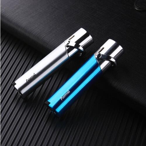 2019 New Strip Jet Butane Cigar Lighter Torch Turbo Pipe Lighter Cigarette 1300 C Fire Windproof No GAS