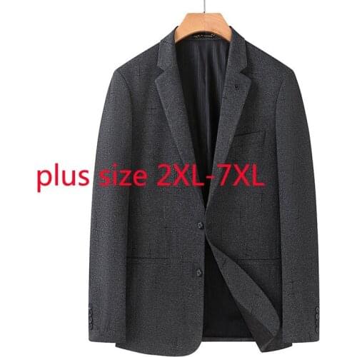 New Arrival Fashion Super Large Autumn Men Oversize Fashion Casual Printed Suit Coat Blazers Plus Size 2XL 3XL 4XL 5XL 6XL 7XL