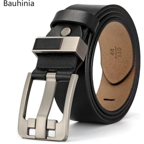 NEW Mens 110-125CM Long Business Pin Buckle Belt 3.8cm Wide Retro Leisure High-quality Luxury Leather Belt