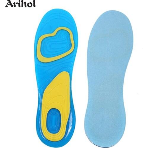Sport Insole Pad for Shoes Gel Shock-absorbing Shoe Inserts for Walking, Running, Hiking Men Women Cushion Soles Pain Relieve