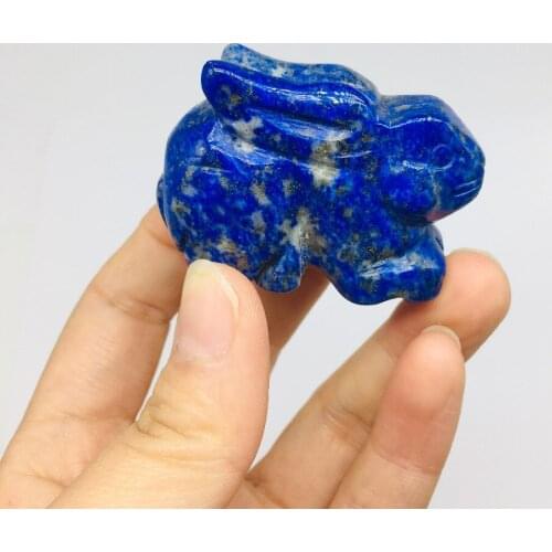 1PCS Statue Natural Crystal Figurine Handmade Natural Stone Healing Reiki Mini rabbit Figurine for Home Decora rabbit Statue