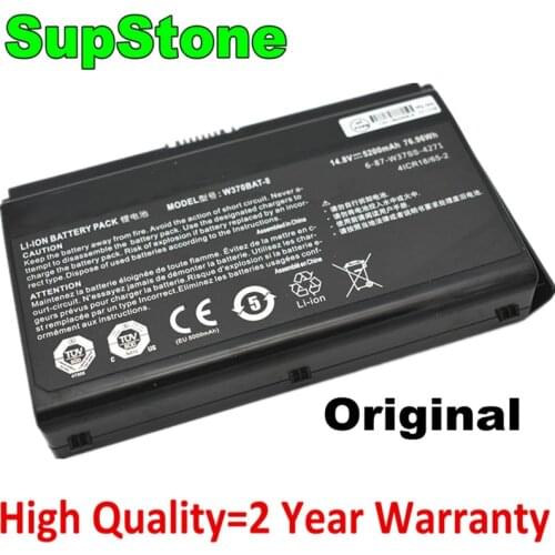 SupStone Genuine W370BAT-8 Battery For Clevo W350ST W355ST W370ST NP6370 W35XSS XMG A522,A523,A722 K590S-I5,K650C,K660E,K760E