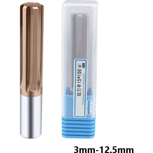 BEYOND 3-12.5mm Tungsten Steel Reamer Coated HRC55 Solid Carbide Machine Straight Reamers H7 Tolerance 4mm 4.5mm 6mm 8mm 10mm