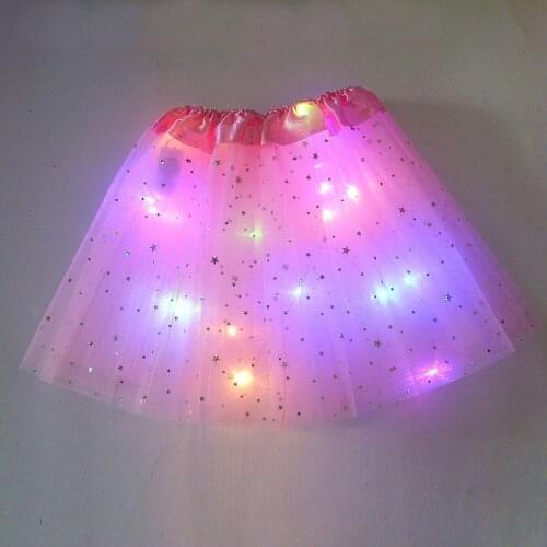 LED Glowing Light Kids Girl Princess Tutu skirt Children Clothing Wedding Party miniskirt Costume cosplay led clothing Christmas