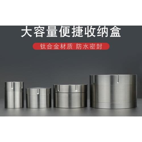 Pure Titanium CNC EDC Magazine Waterproof Container Case Pill Holder Tea Box