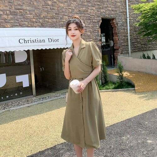 2021 New Summer Shirt Dress Evening Female Vintage Dress Party Oversize Short Sleeve Beach Women Dresses Robe Vestido Pure