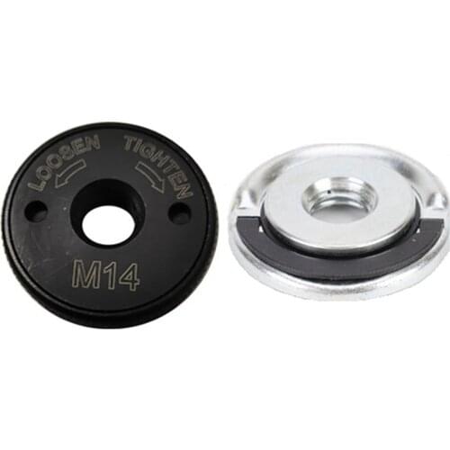 2Pcs Angle Grinder M14 Thread Inner Outer Flange Nut Quick Release Nut Power Replacement Part for Metabo Makita