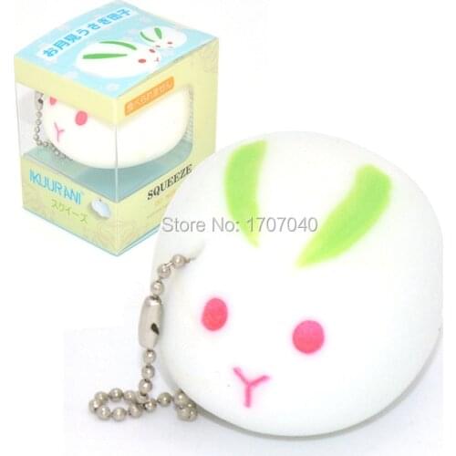 2017 New Ikuurani Original Japan Rabbit Mochi Cartoon Squeeze Stretchy Kawaii Squishy Kid Toy Wholesale