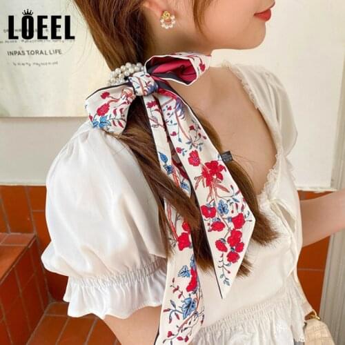 2021 Fashion Letter Floral Elastic Rubber Bands Women Pearls Hairband Ribbon Bowknot Scrunchies Headbands Ponytail Holder Female