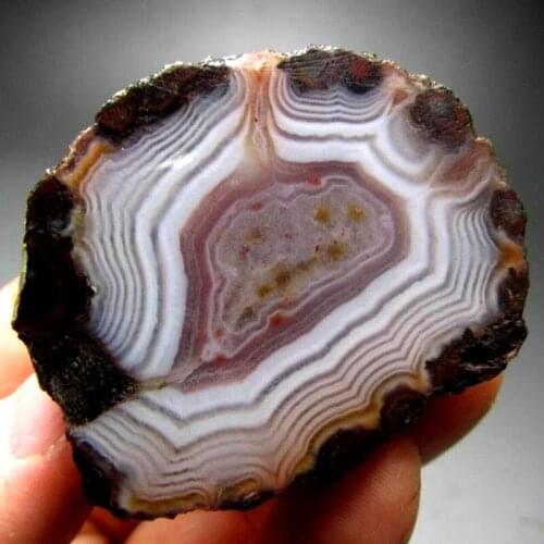 211g/55mm Pair of Unpolished Achat Agate Thunderegg Half Geode - crystals and stones healing Mineral specimen Home Decor L0222