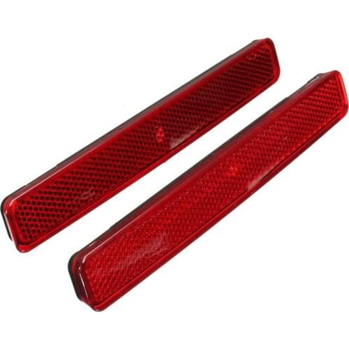 2P'cs Red Rear Left & Right Bumper Reflector Tail Light Bars Brake Parking Warning For VW /Volkswagen /Transporter T5