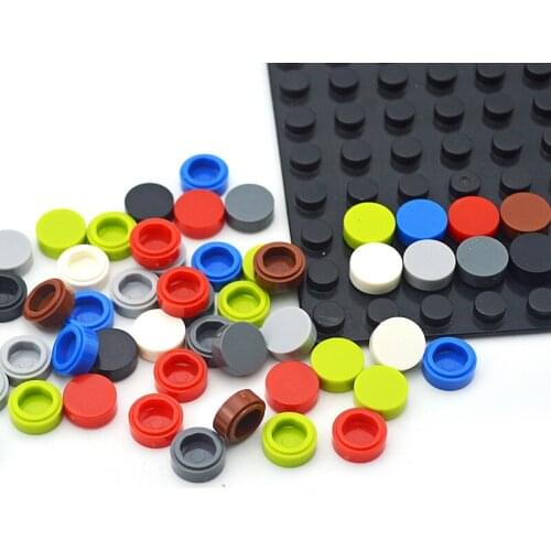 450pcs Building block accessories Round 1x1 Flat Studs 98138 Building Blocks Compatible all brands MOC Toys For Kids Creative
