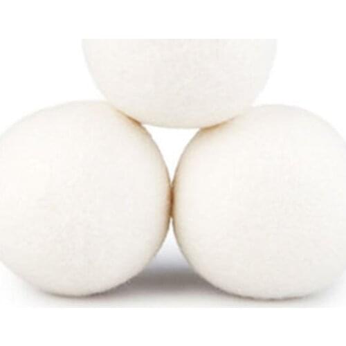 7cm Laundry Clean Ball 6pcs/pack Reusable Natural Organic Laundry Fabric Softener Ball Premium Organic Wool Dryer Balls