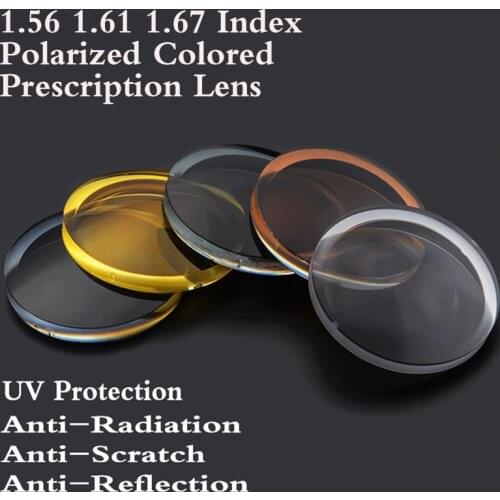 1.56 1.61 1.67 Index Aspheric Polarized Colored Optical Prescription Eyeglasses Lens Myopia Presbyopia Lenses For Eye Glasses