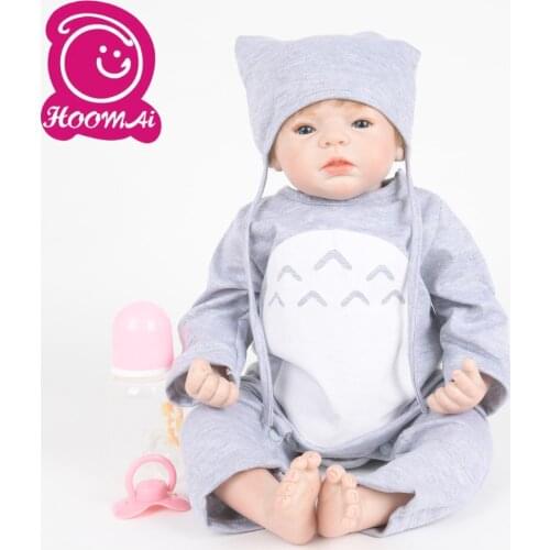 Bebe Reborn 22inch 55cm soft silicone Vinyl Reborn Baby Doll Toys Lifelike Child Birthday Xmas Gift TOY for girl