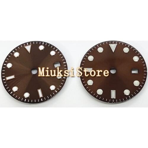 Watch Dial Coffee dial 28.5mml Date Window Fit NH35 NH35A Miyato 8205 8215 Miyota 8215 821A Mingzhu DG 2813 3804 ETA Movement