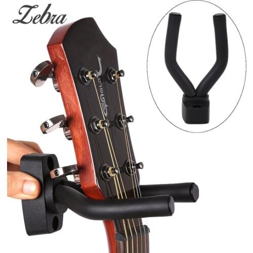 Zebra 1 Pcs Guitar Hanger Hook Holder Wall Mount Stand Rack Bracket Display Fits Most Guitar ukulele Bass Easy To Install+Screws